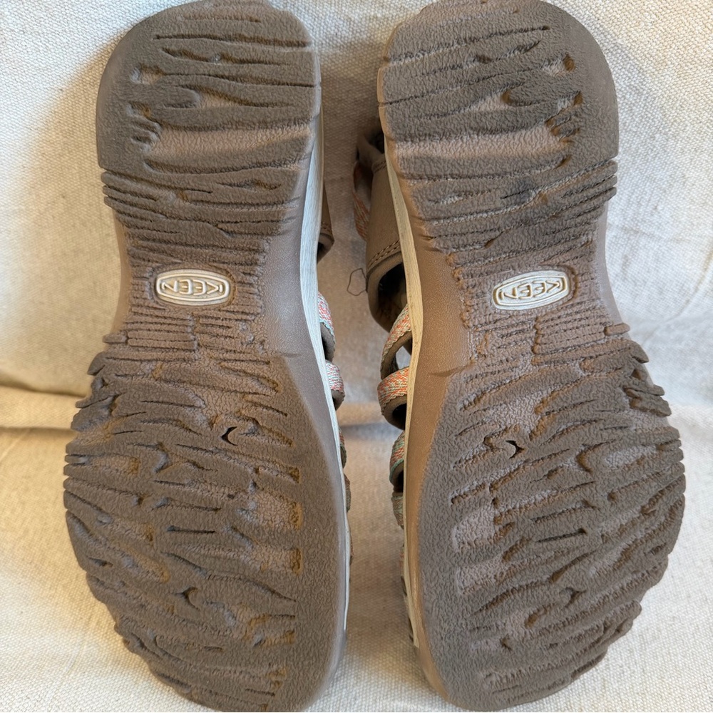 Keen Whisper Waterproof Sport Sandals Brown Pink Teal Hiking Water Shoes Size 7 - Picture 11 of 11